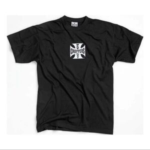 West Coast Choppers Original Cross T-Shirt Black/White Logo Size Large